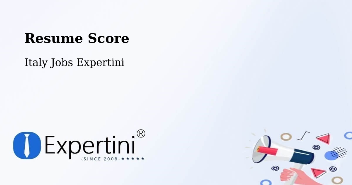 Resume Score & Job Description Match Tool – Nogarole Rocca - Italy Jobs Expertini